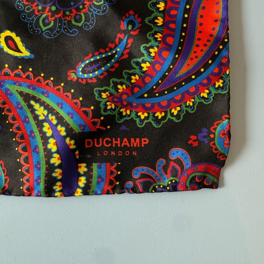 Duchamp Multicolor Paisley Pocket Square